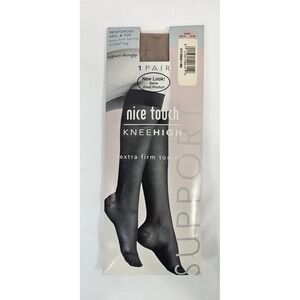 Nice Touch Knee High Compression Socks Nude Size A Support Therapy NOS